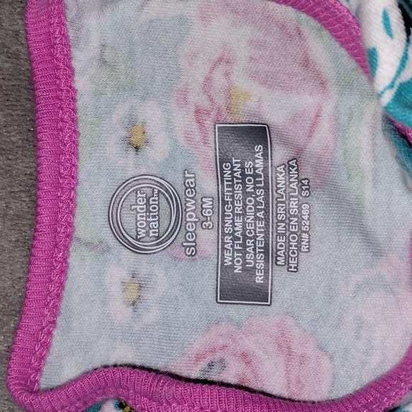Floral baby footed sleepers set - Picture 7 of 7